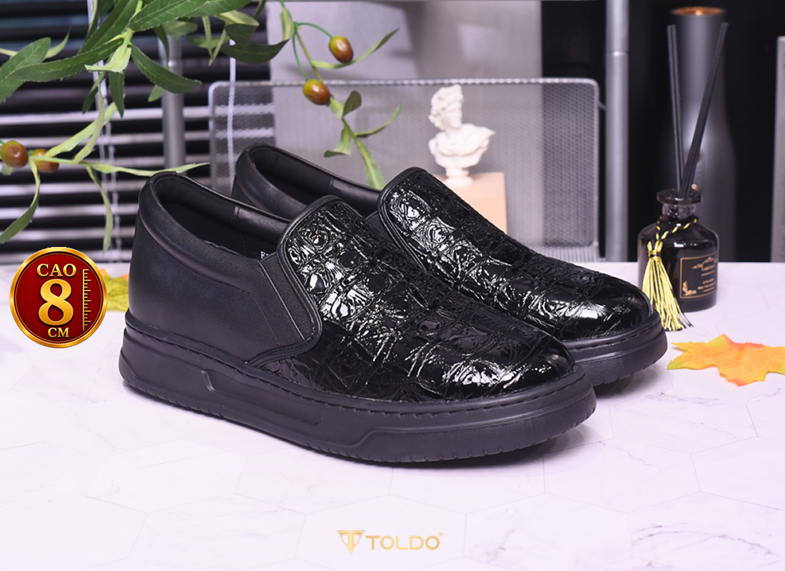 Giày cao 8cm slip da thật siêu nhẹ 3